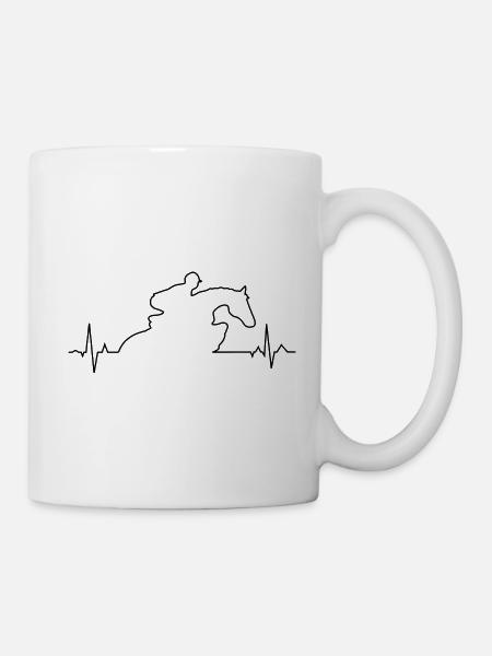 EKG Springreiten - Tasse - Weiß