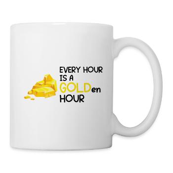 Goldwaschen Goldsucher Goldschüfer Design - Tasse - Weiß - Rechts