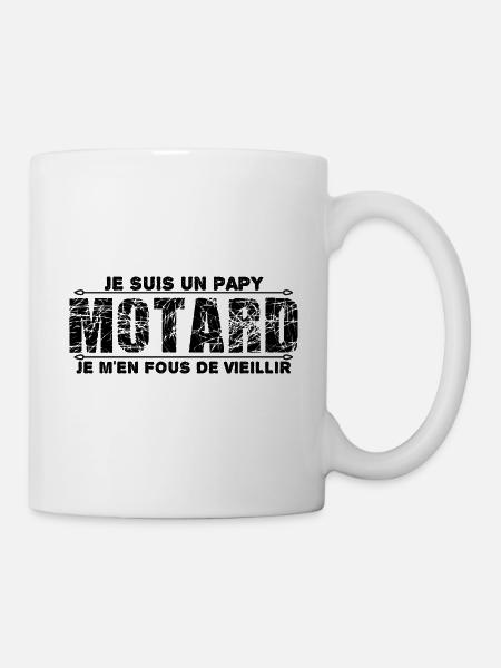 Je suis un papy motard cadeau grand père biker - Mug blanc - blanc