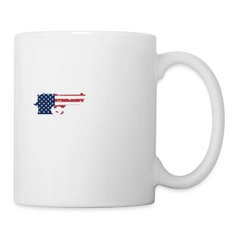 Dirty Politics Vintage Patriotic Designs T-Shirt - Tasse - Weiß - Rechts