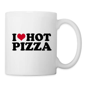 I Love Hot Pizza - Tasse - Weiß - Rechts