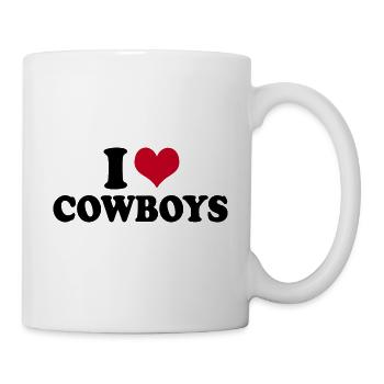 I Love Cowboys - Mug - white - Right