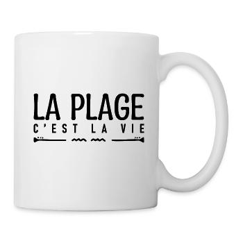 La plage c'est la vie. cadeau pour la vacances. - Mug blanc - blanc - Droite