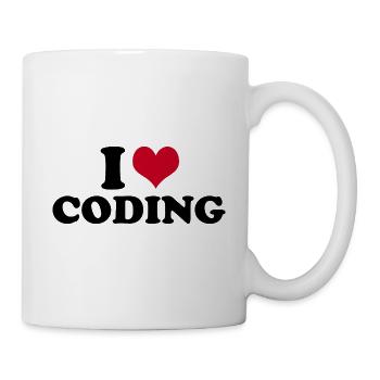 I Love Coding - Mug - white - Right