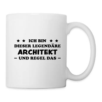 Architekt Spruch Architektur Architekt Geschenk - Tasse - Weiß - Rechts