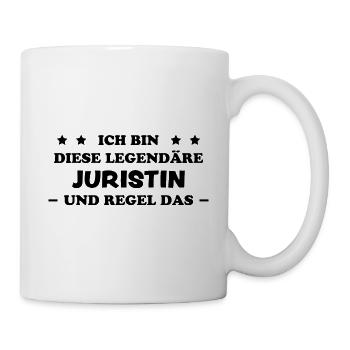 Juristin Beruf Lustige Spruch Jurist Jura Geschenk - Tasse - Weiß - Rechts