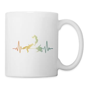 Heartbeat Parkour Wallflip ECG Pulse - Mug - white - Right