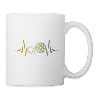 Pickleball Heartbeat Paddleball ECG Pulse - Mug blanc - blanc - Droite