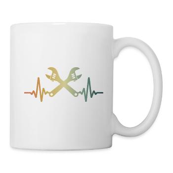 Outil mécanique de battement de cœur ECG Pulse - Mug blanc - blanc - Droite