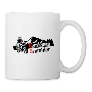 Biker Motorcycle Boxer Adventure Gentlemen Scrambler - Mug - white - Right