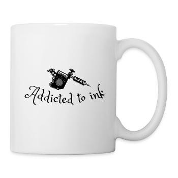 addicted to ink, tattoo - Mug - white - Right