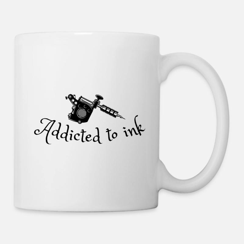 addicted to ink, tattoo - Mug - white