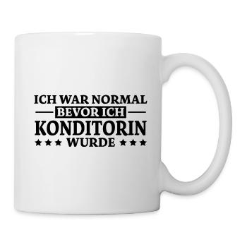 Konditorin Spruch Backen Witz Konditorin Geschenk - Tasse - Weiß - Rechts