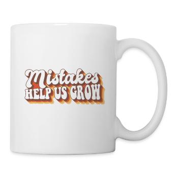 Les erreurs nous aident à grandir Enseignant stagiaire - Mug blanc - blanc - Droite