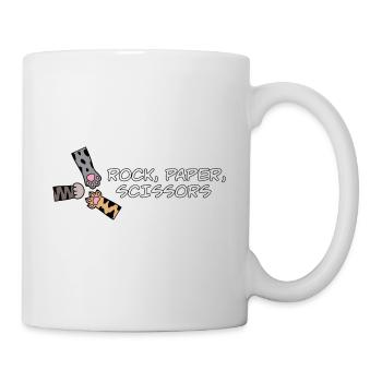 Cute Kawaii Cat Paw Rock Paper Scissor Kitty Cat - Tasse - Weiß - Rechts