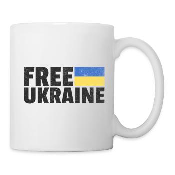 Ukraine libre : Soutenez la liberté ukrainienne - Mug blanc - blanc - Droite