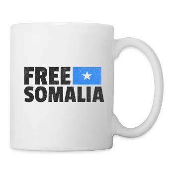 Freies Somalia: Unterstütze die somalische Freiheit - Tasse - Weiß - Rechts