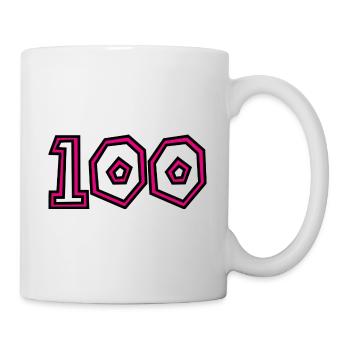 100. 100 JAHRE. 100-JÄHRIGES JUBILÄUM. GEBURTSTAG 1001 - Tasse - Weiß - Rechts