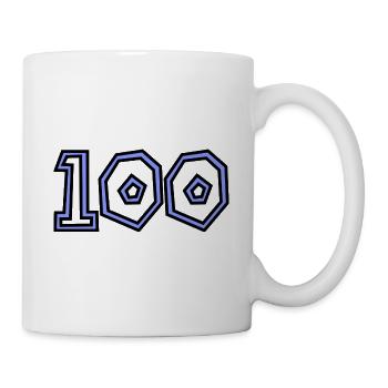 100. 100 JAHRE. 100-JÄHRIGES JUBILÄUM. 100. GEBURTSTAG - Tasse - Weiß - Rechts