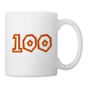 100. 100 ANS. 100e ANNIVERSAIRE. ANNIVERSAIRE 100 - Mug blanc - blanc - Droite