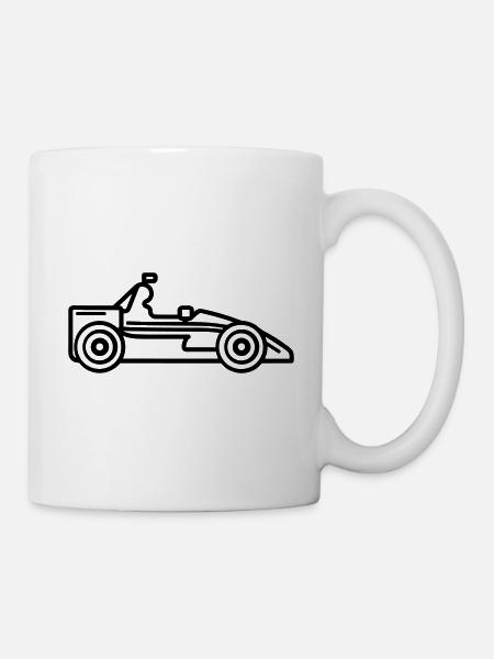 Rennwagen - Tasse - Weiß