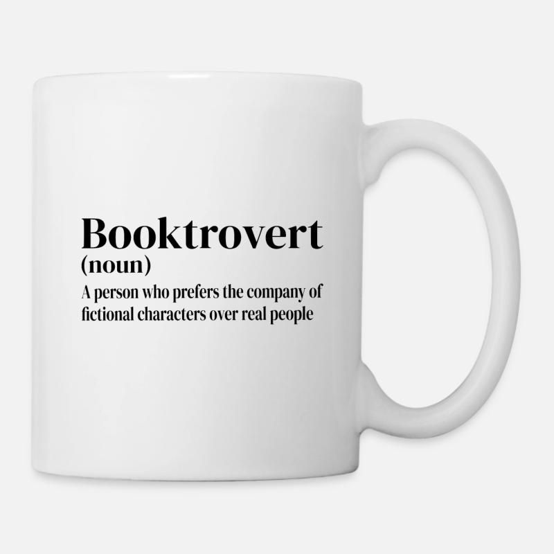 Booktrovert Definition - Tasse - Weiß