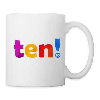 ZEHN 10 JAHRE 10. GEBURTSTAG - Tasse - Weiß - Rechts