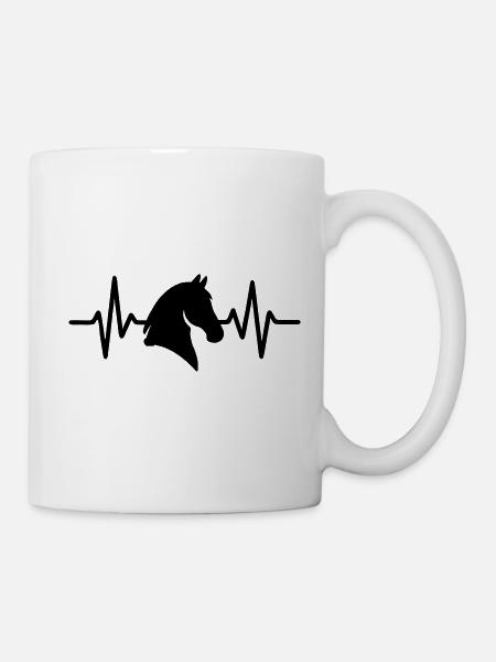Herzschlag des Pferdes - Tasse - Weiß