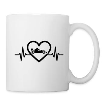 Heart Car Racing Monoposto Sport - Mug - white - Right