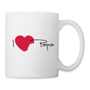I love papa, J'aime mon papa - version 4 - Mug blanc - blanc - Droite