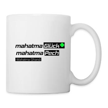 Mahatma bonheur ou malchance Ghandi T-shirt de conception - Mug blanc - blanc - Droite
