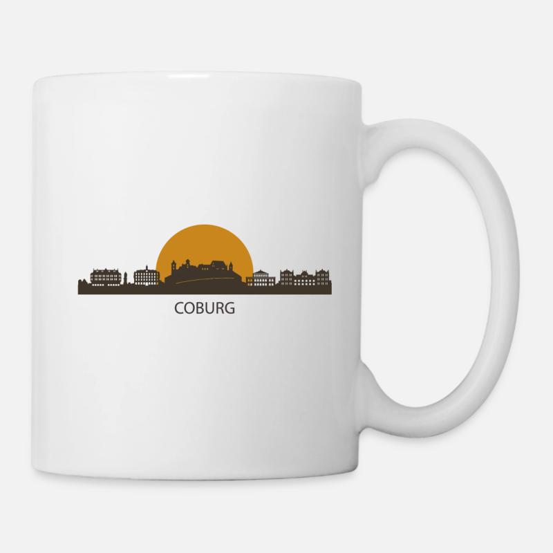 Coburg Silhouette mit Kreis Col1 - Tasse - Weiß