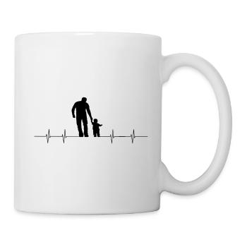 père et fils, fille - Mug blanc - blanc - Droite