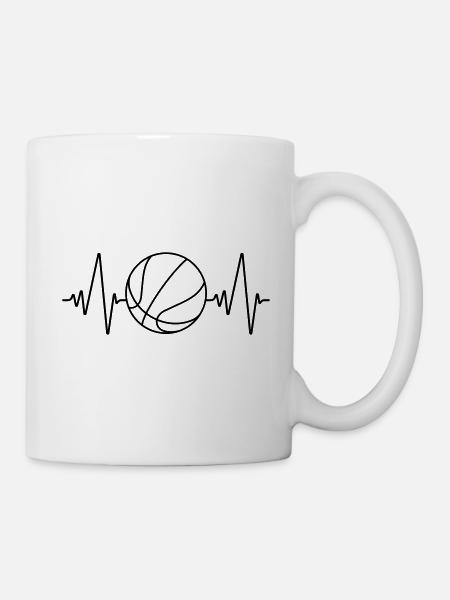 Heartbeat Basketball | Herzschlag | Black - Mugg - vit