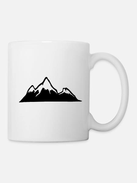 Montagnes, alpes, montagne, randonnée - Mug blanc - blanc