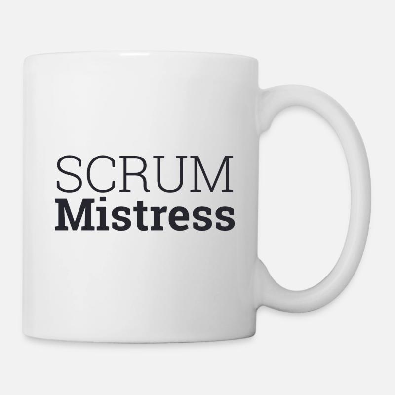 "Scrum Mistress" | SCRMSTR - Tasse - Weiß