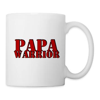 T-shirt logo Papa Warrior - Tasse - Weiß - Rechts