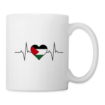Palestine Heartbeats - Mug blanc - blanc - Droite