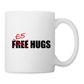 Kostenlose £5 Umarmungen - Tasse - Weiß - Rechts