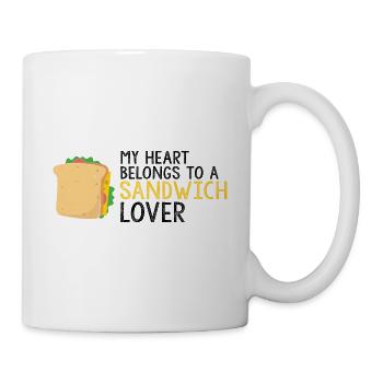 Mon cœur appartient au cadeau de l’amateur de sandwich - Mug blanc - blanc - Droite