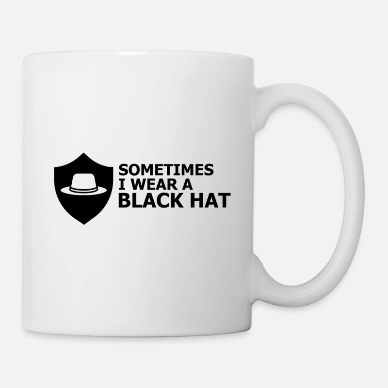 Conception de la cybersécurité pour les pirates informatiques et la cybersécurité - Mug blanc - blanc