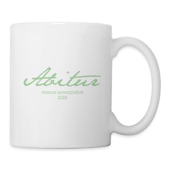 Abi '22 Motto mit Stil - Mission accomplished 2022 - Tasse - Weiß - Rechts