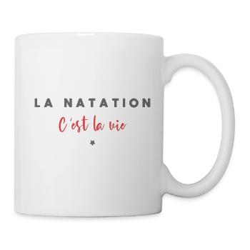 La natation c est la vie - Mug blanc - blanc - Droite