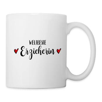 Beste Erzieherin Pädagogin Soziale Fachkraft - Tasse - Weiß - Rechts