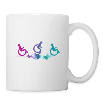 rollstuhlfahrer handicap rollstuhl wheelchair huii - Tasse - Weiß - Rechts