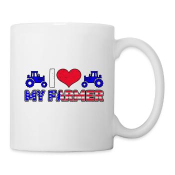 Don agricole de ferme de tracteurs - Mug blanc - blanc - Droite
