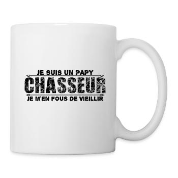 e suis un papy chasseur cadeau grand-père. - Mug blanc - blanc - Droite