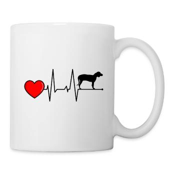 German Brandlbracke Dog Heartbeat Black - Mug - white - Right