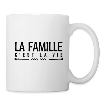 La famille c'est la vie. cadeau familiale. - Mug blanc - blanc - Droite