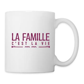 La famille c'est la vie. cadeau familiale. - Mug blanc - blanc - Droite